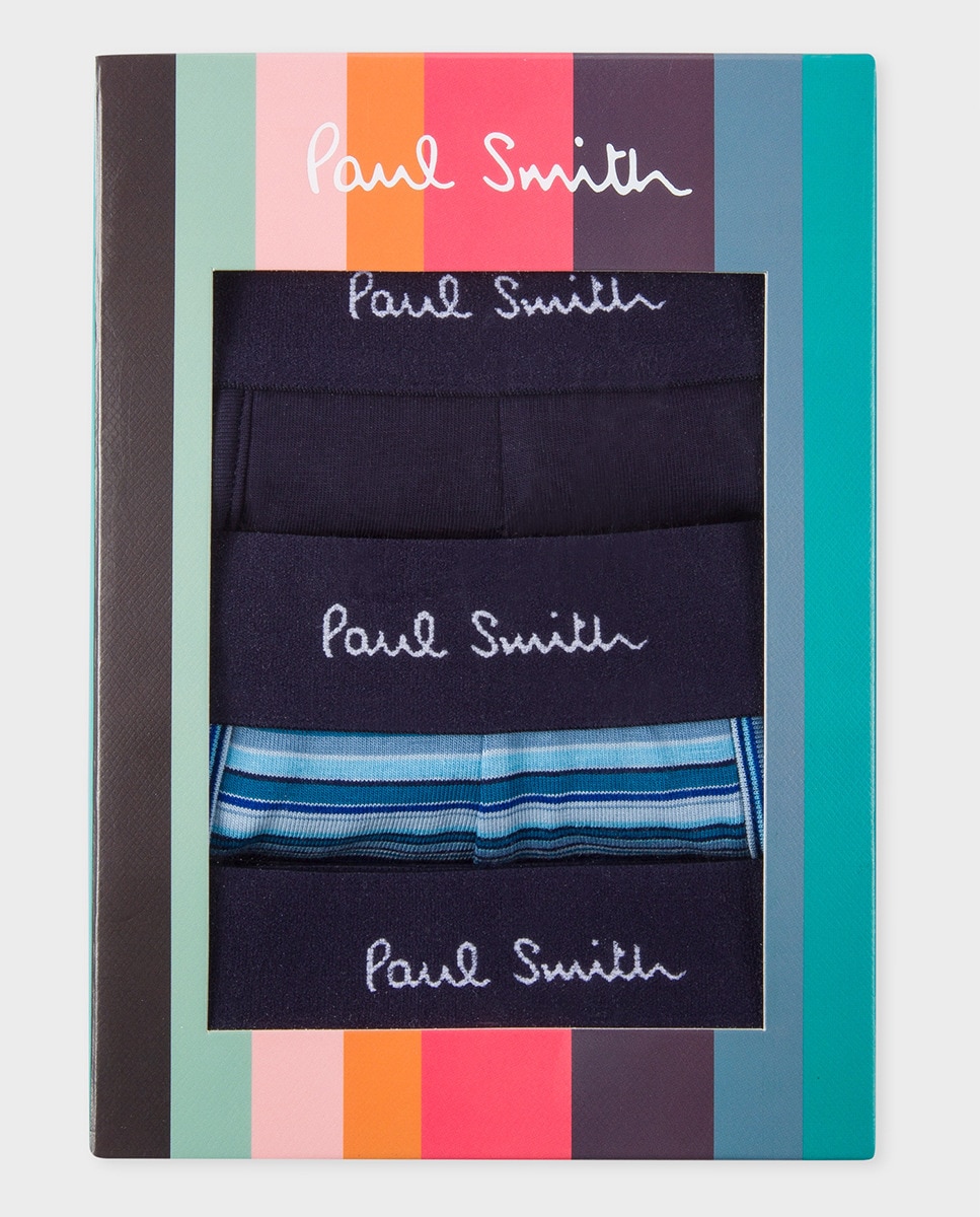 Pack de três boxers de malha de homem Azul-marinho-5