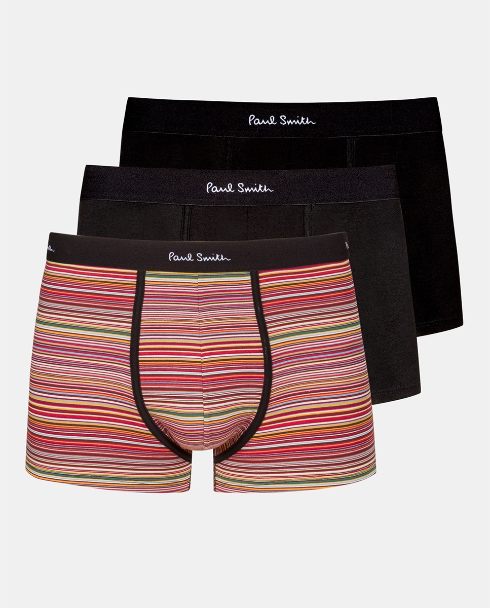 Pack de três boxers de malha de homem Multicolor-1