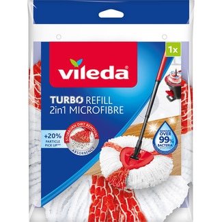 Turbo 2 en 1 fregona microfibra recambio 1 unidad - Vileda