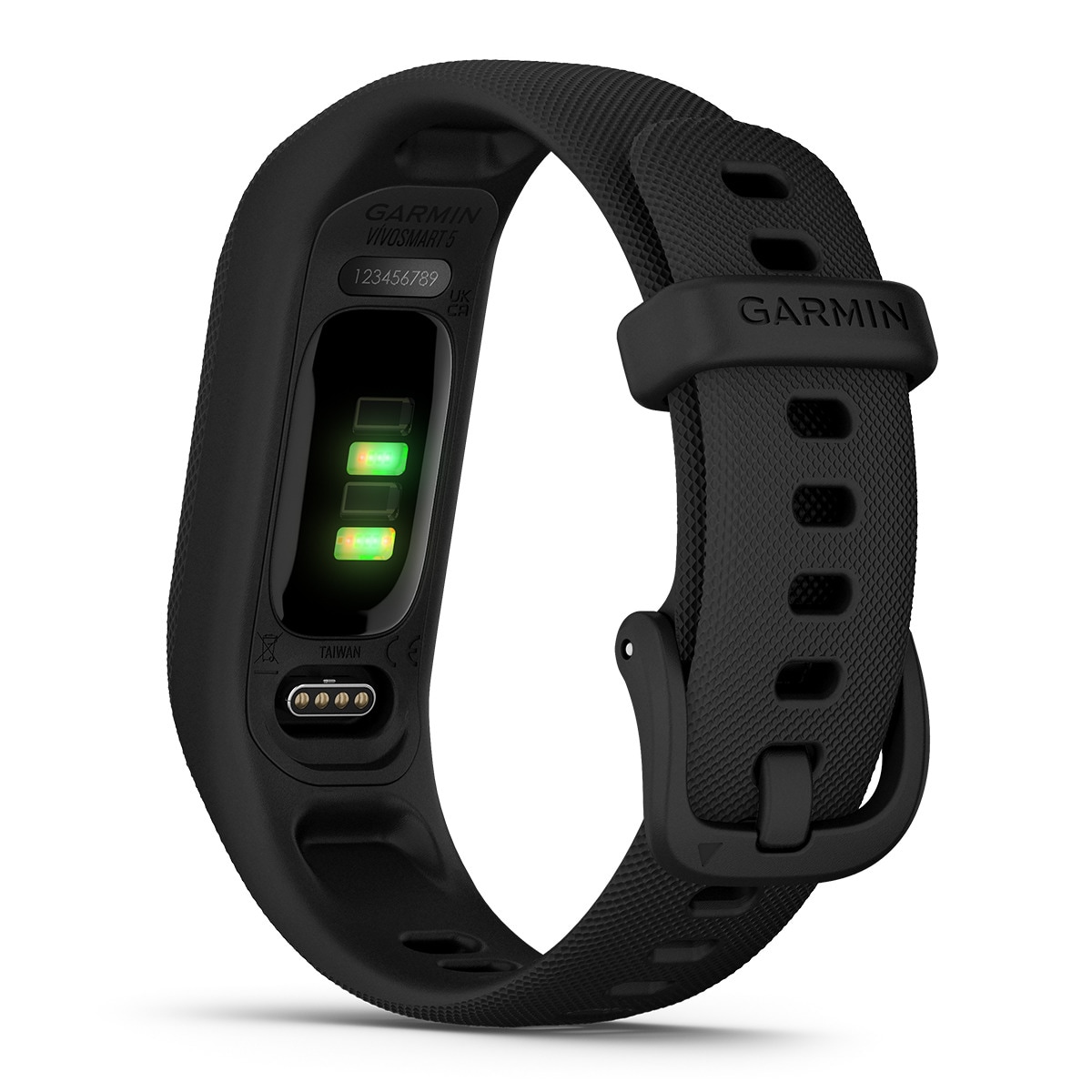 Pulsera de actividad Garmin Vívosmart 5 negra con banda de silicona negra, talla L Negro-4