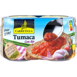 tumaca con ajo sin gluten pack 2 envases 185 g - Carretilla