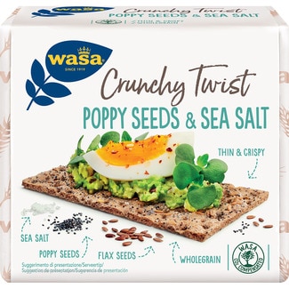 biscotes con semillas de amapola y sal marina paquete 245 g - Wasa