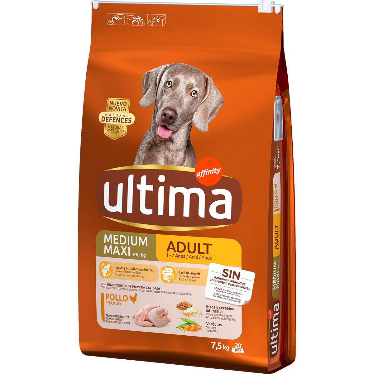 Medium Maxi Adult pienso para perros adultos medianos y grandes con pollo bolsa 7,5 kg