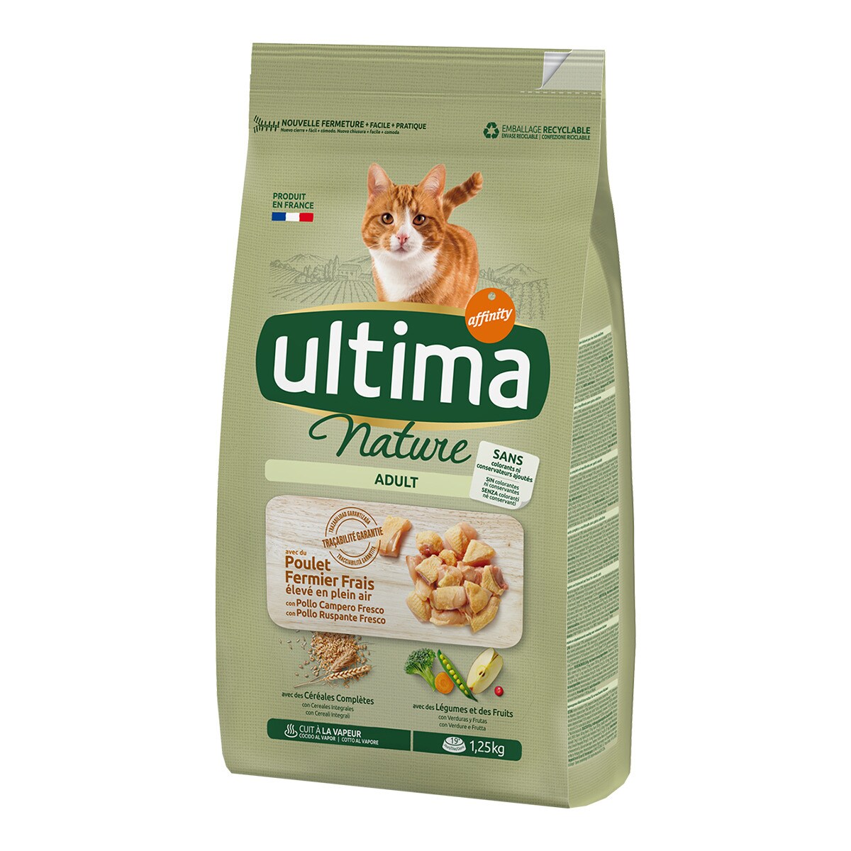 Pienso para gatos adultos Ultima Nature pollo 1,25 kg 1