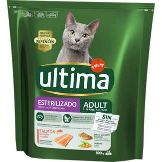 Esterilizado Adult pienso para gatos adultos esterilizados con salmón envase 800 g - Ultima