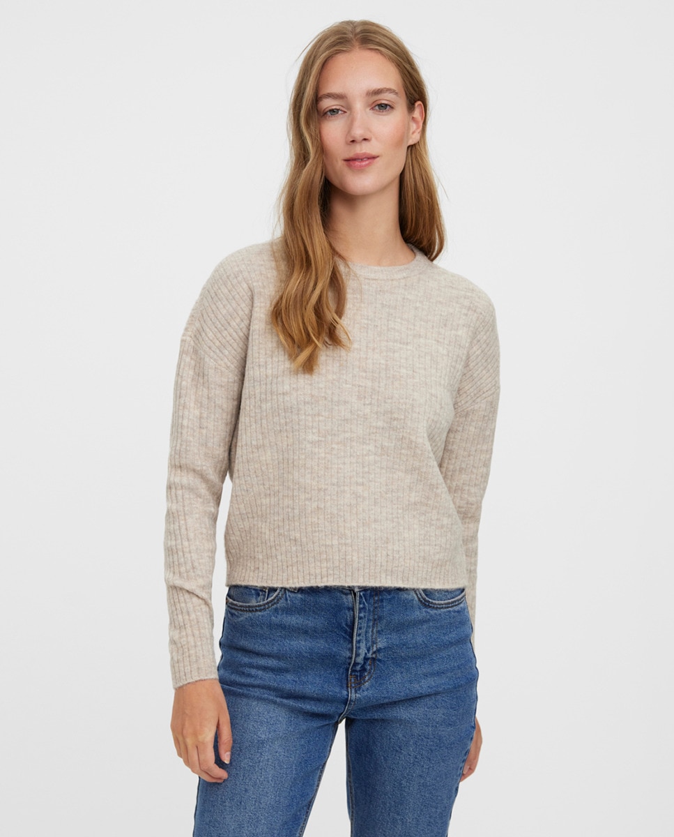 Pull à manches longues et col rond