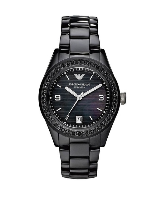 Imagen 0 de Reloj analógico mujer cerámica - negro