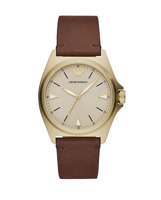 Imagen 0 de Reloj analógico hombre piel - marrón