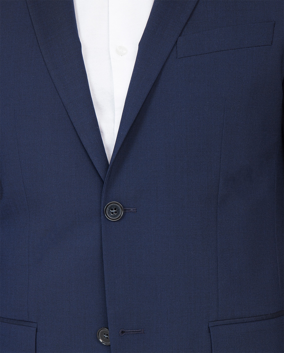 Chaqueta de traje de hombre Calvin Klein regular liso azul