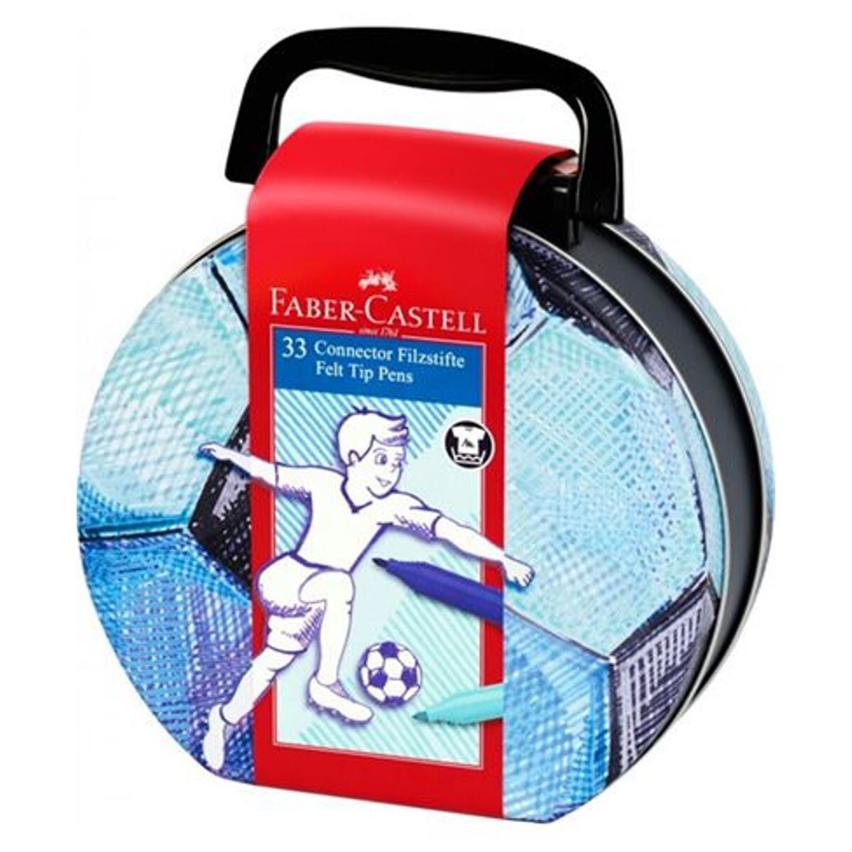Mala de Futebol com 33 Canetas de Feltro Connector 1