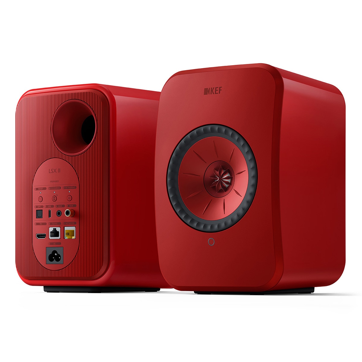 Altavoces de estantería KEF LSX II Wireless Rojo Rojo-3