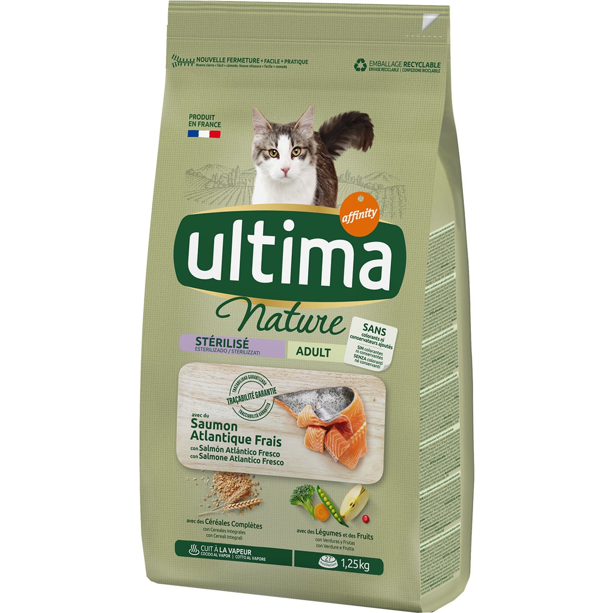 Nature Esterilizado Adult pienso para gatos adultos esterilizados con salmón bolsa 1,25 kg