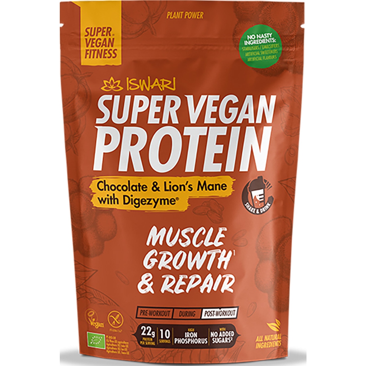 Proteina Vegan Chocolate Lion's embalagem 400 g
