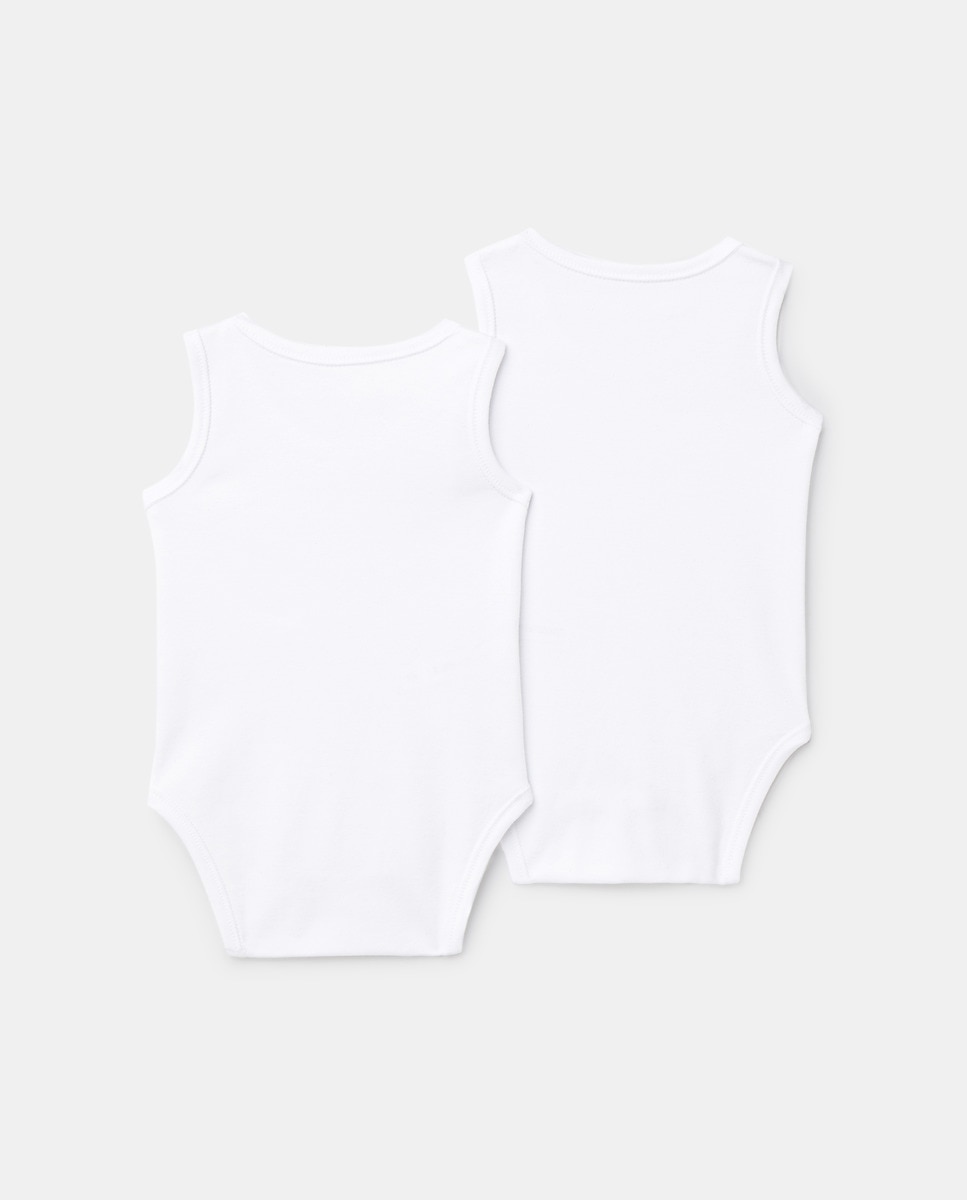 Pack de 2 Bodies de Bebé sem Mangas Branco-2