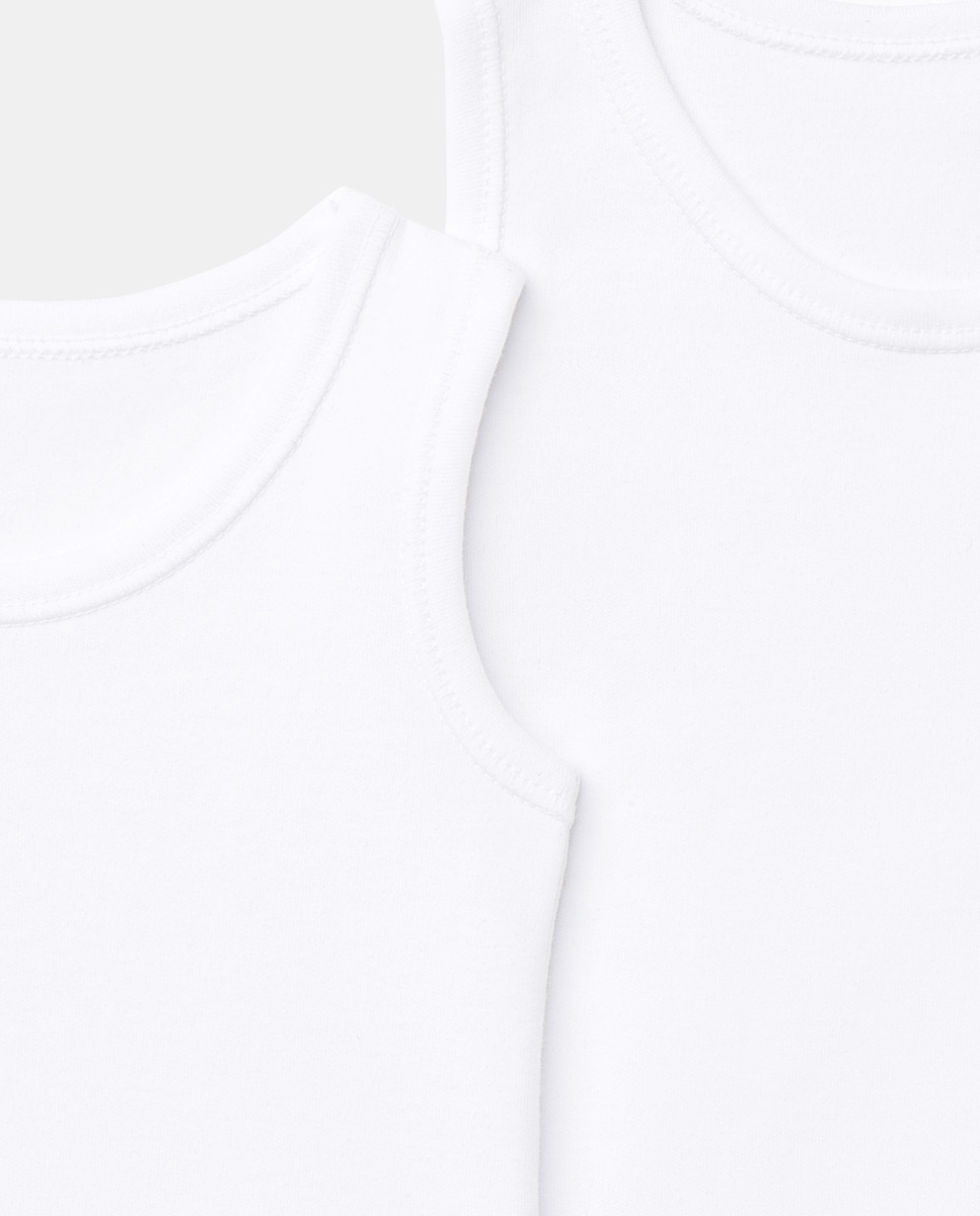 Pack de 2 Bodies de Bebé sem Mangas Branco-3