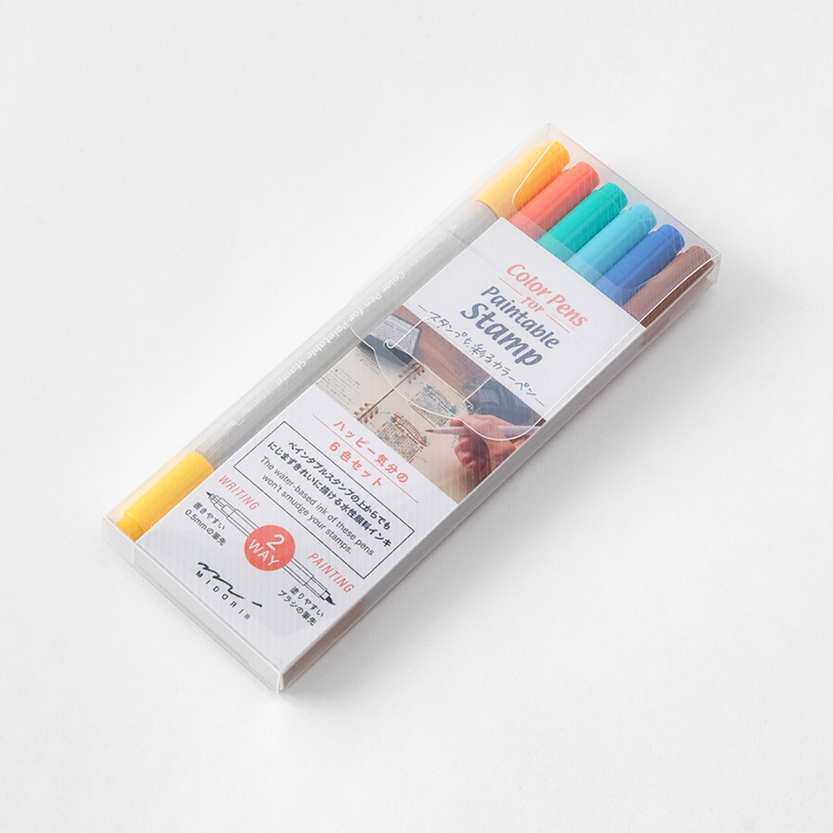Pack de 6 Marcadores Hapiness de Ponta Dupla - Multicolor Multicolor-2
