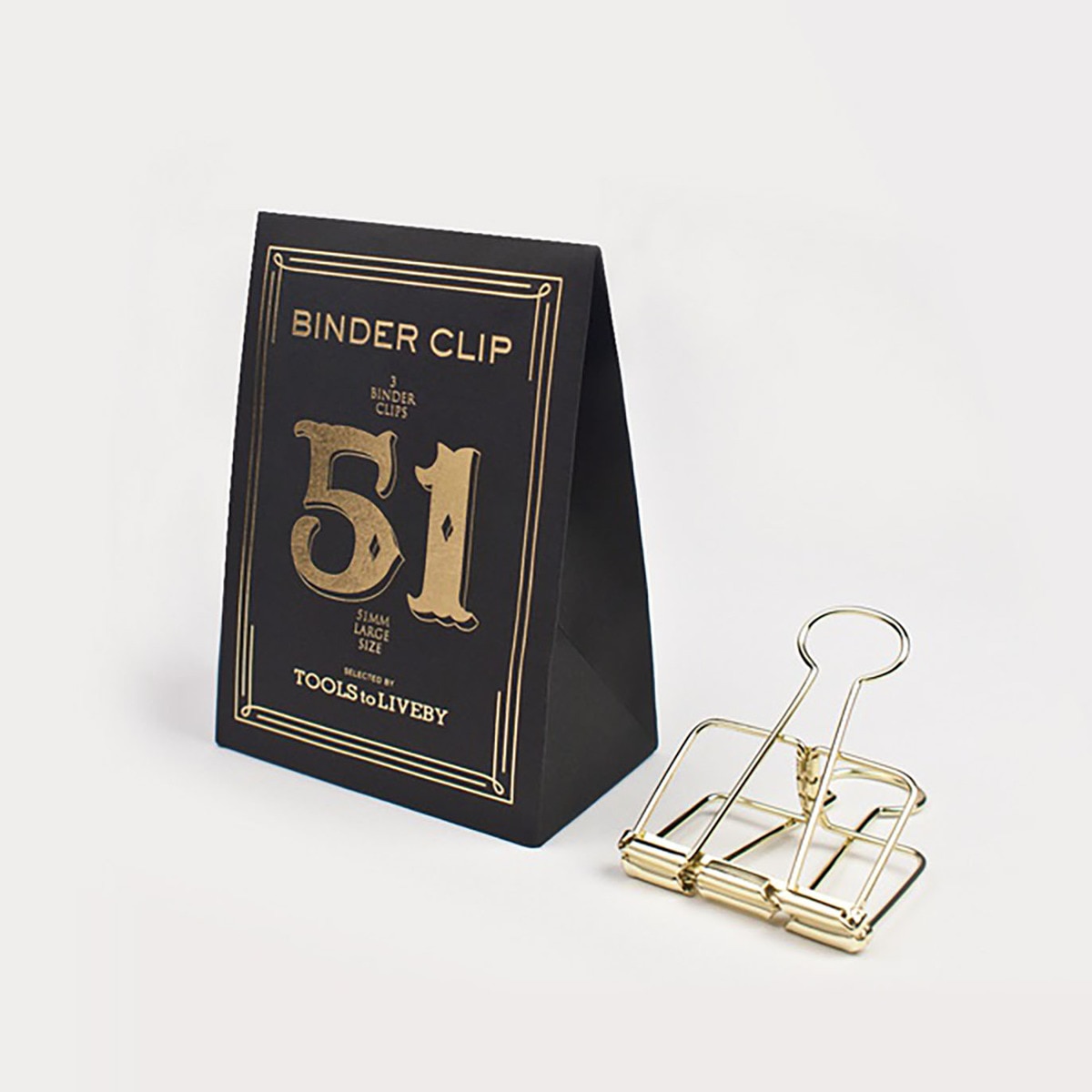 Pinças de Aço 51mm - Prateado Dourado-1