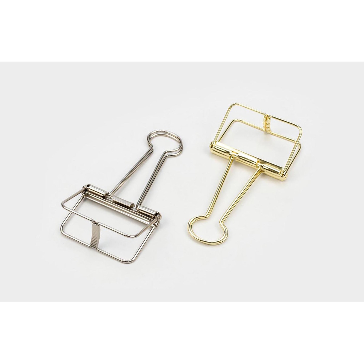 Pinças de Aço 51mm - Prateado Dourado-2