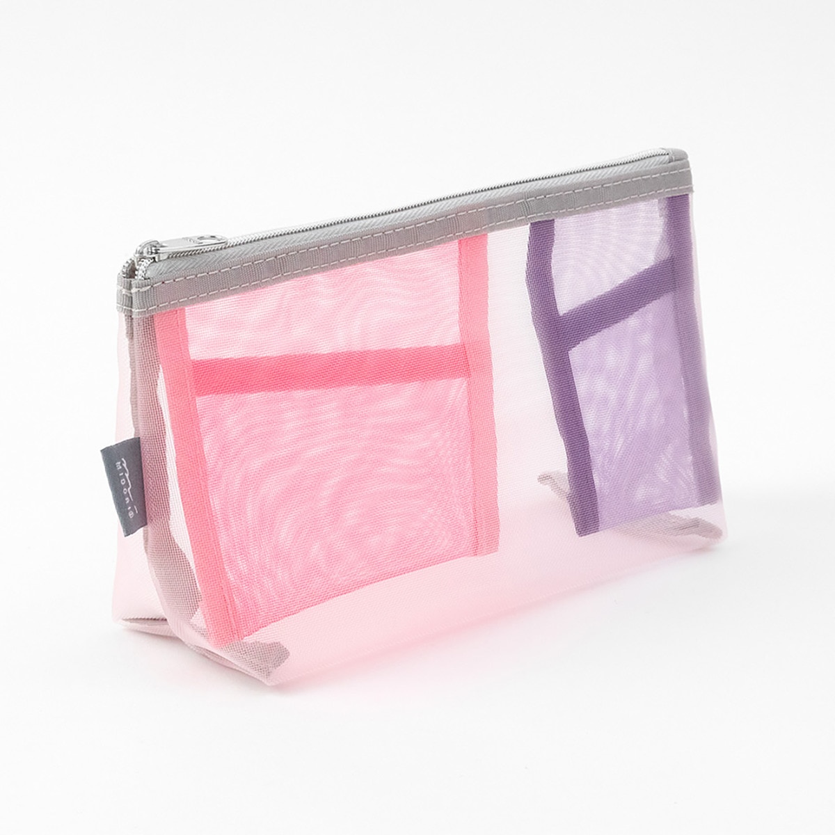 Estojo de Malha com Bolsos Interiores - Rosa/Roxo Rosa / Roxo-3