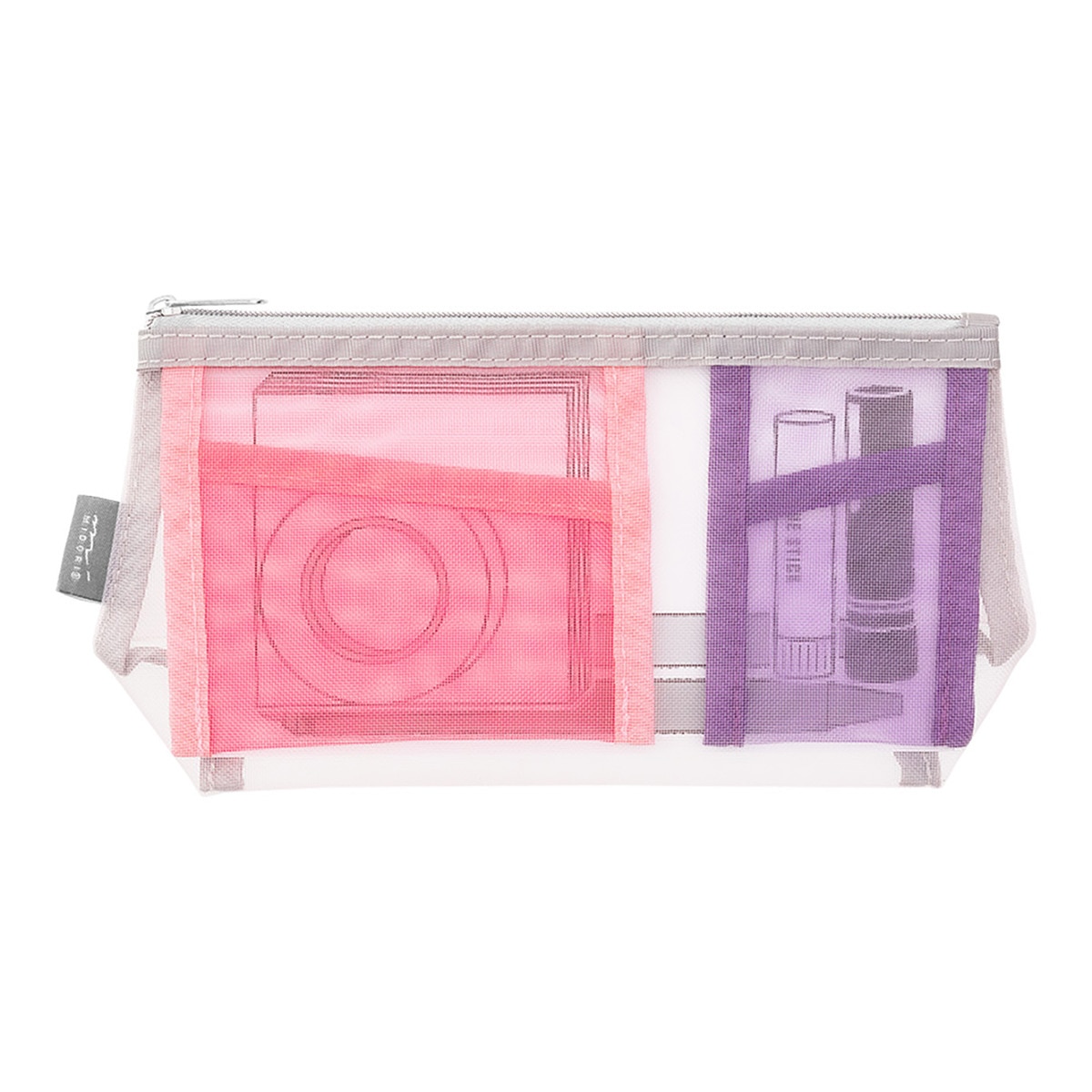 Estojo de Malha com Bolsos Interiores - Rosa/Roxo Rosa / Roxo-1
