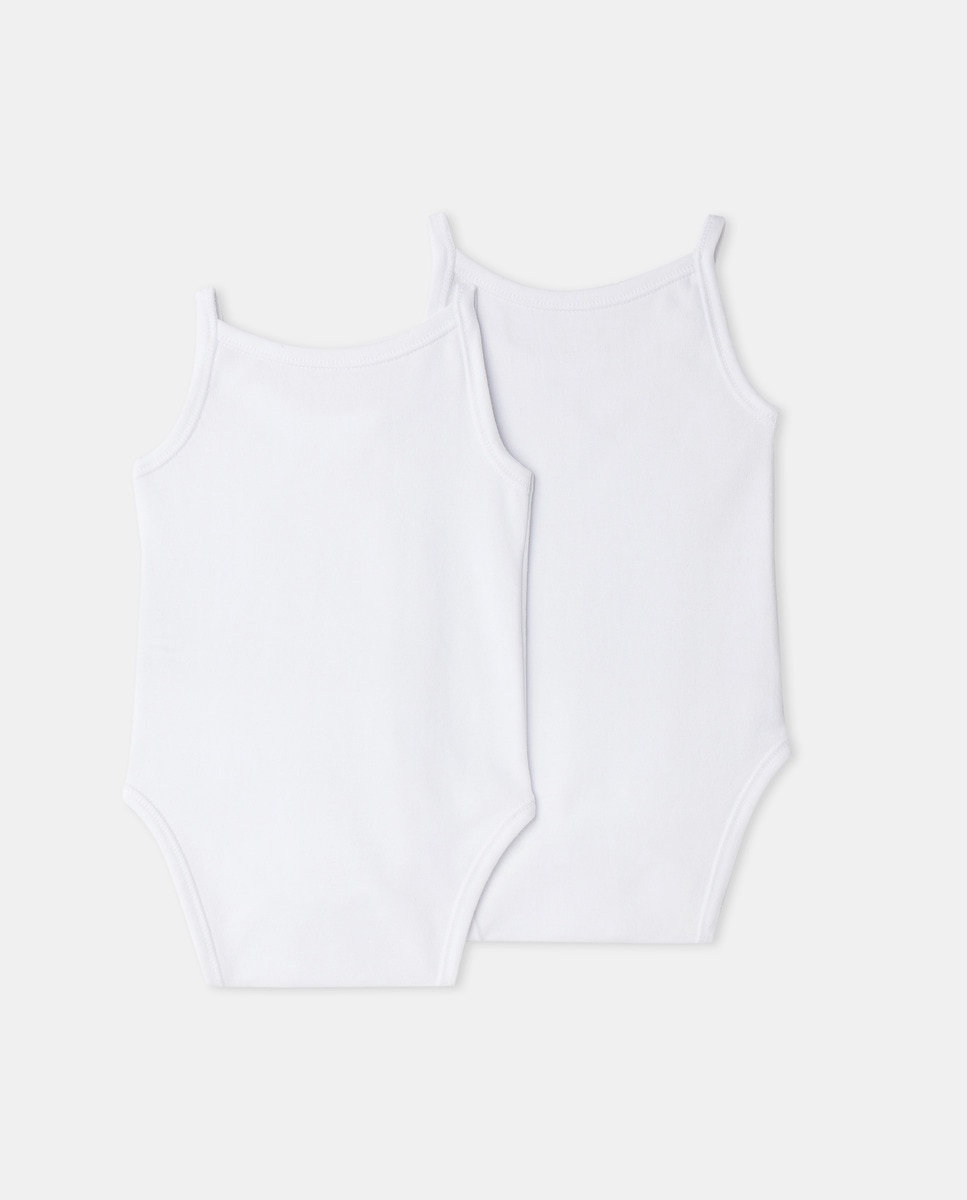 Pack de 2 Bodies de Bebé com Alças Branco-2
