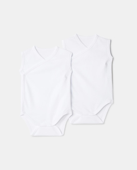 Pack de bodies bebé cruzados sin mangas · Cotton Juice · El
