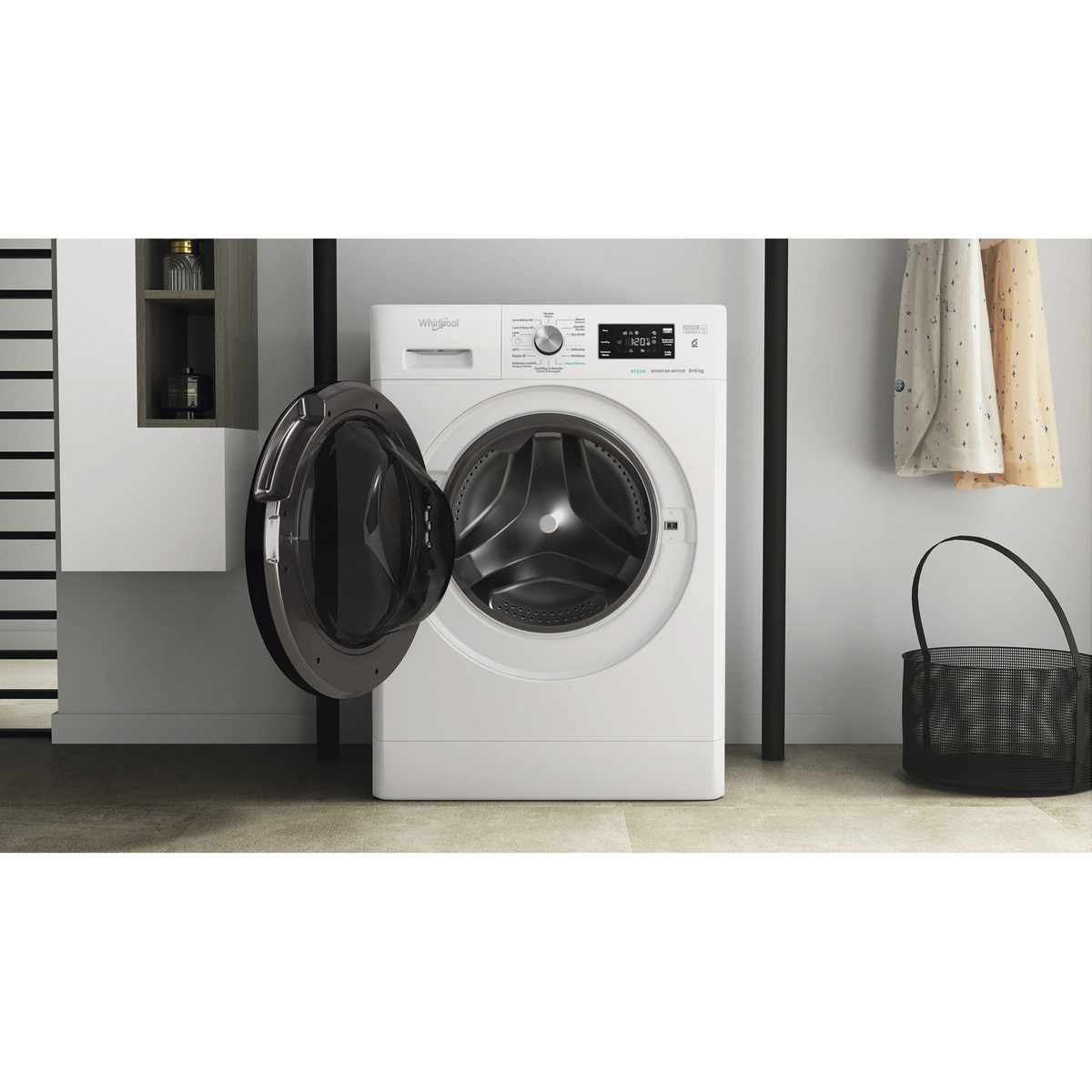 Lavadora secadora Whirlpool 8 kg / 1.400 rpm - FFWDB 864369 BV Blanco-10