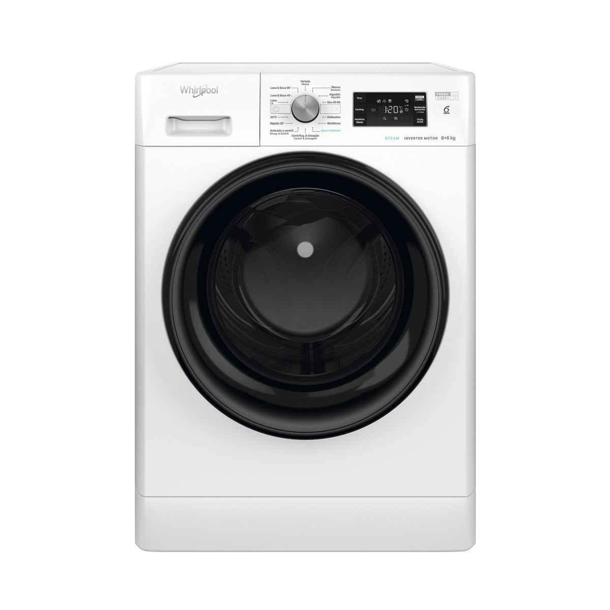 Lavadora secadora Whirlpool 8 kg / 1.400 rpm - FFWDB 864369 BV Blanco-3