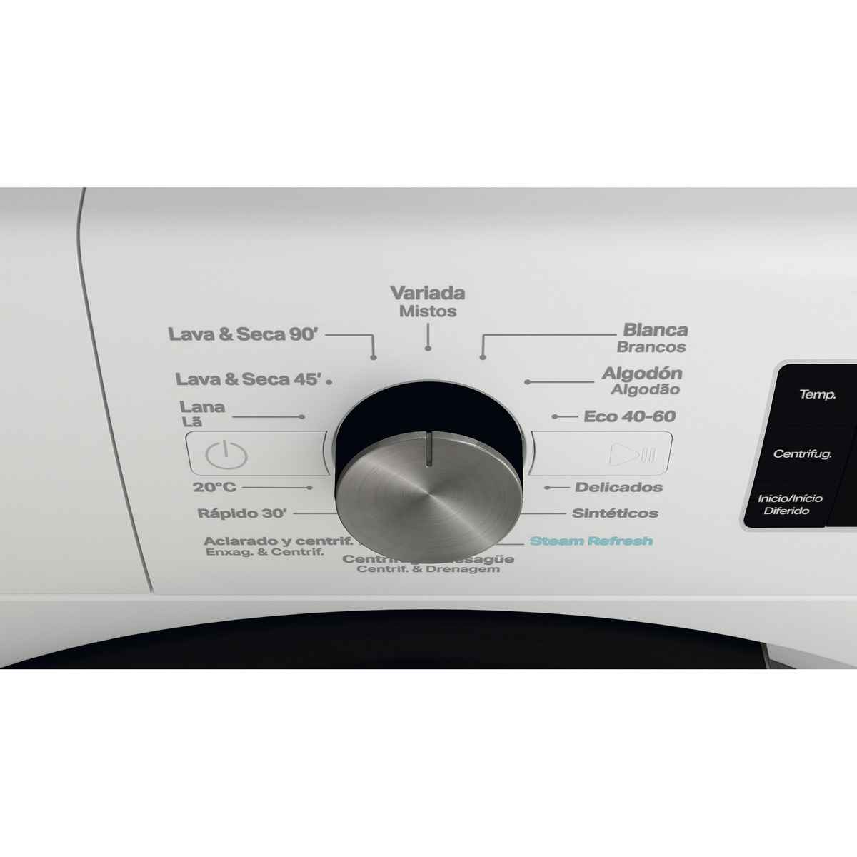 Lavadora secadora Whirlpool 9 kg / 1.400 rpm - FFWDB 976258 BV Blanco-7