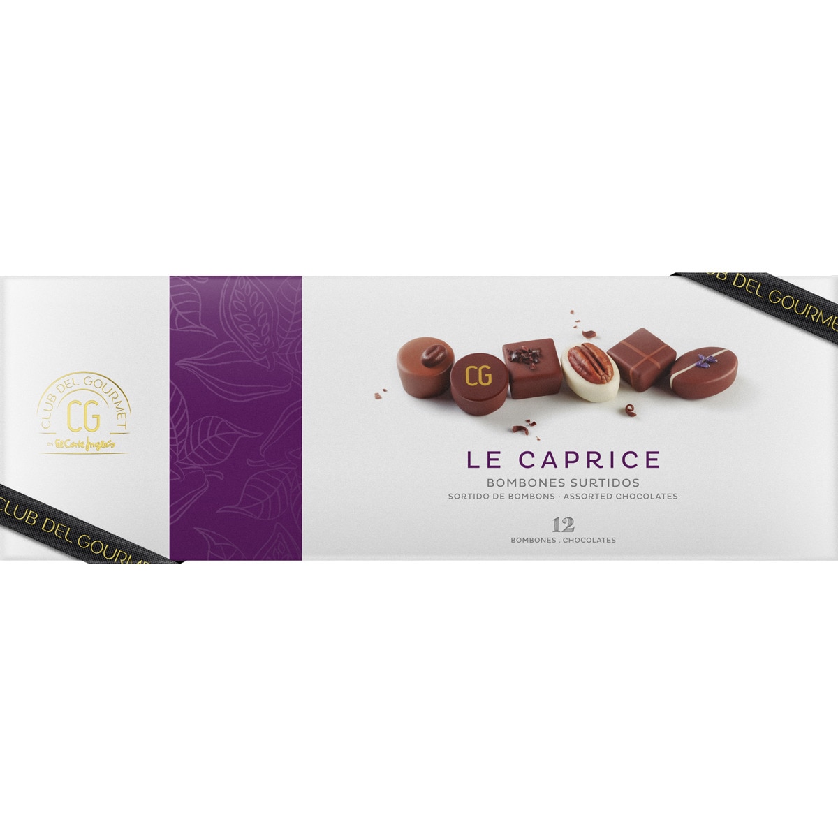 Le Capriche bombones surtidos 6 variedades 12 unidades estuche 140 g