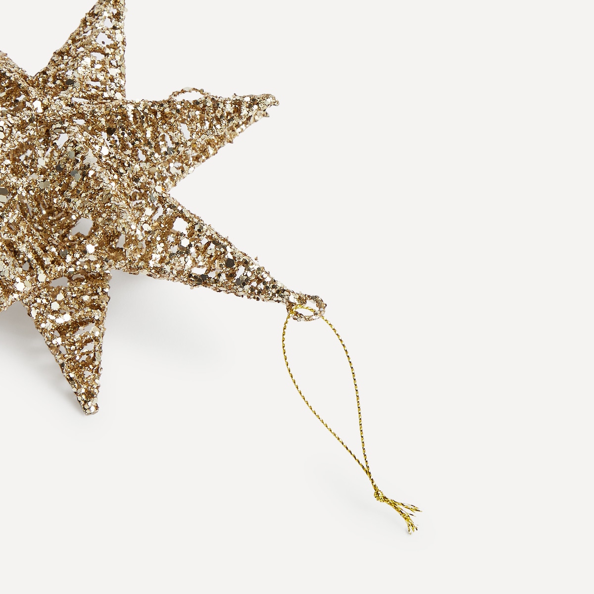 Colgante Estrella 3D Glitter Navidad El Corte Inglés Champagne-3