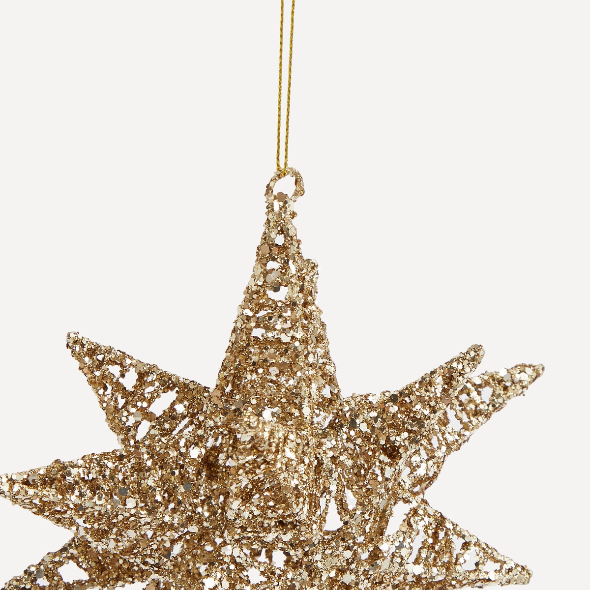 Colgante Estrella 3D Glitter Navidad El Corte Inglés Champagne-2