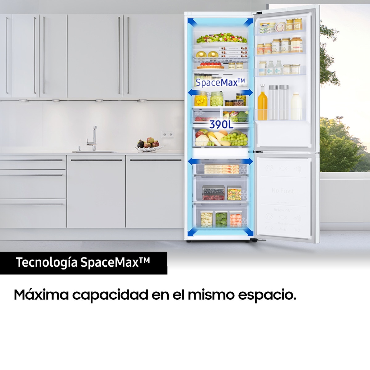 Frigorífico Combi Samsung All Around Cooling, Smart - RB38C605CWW/EF Blanco-3