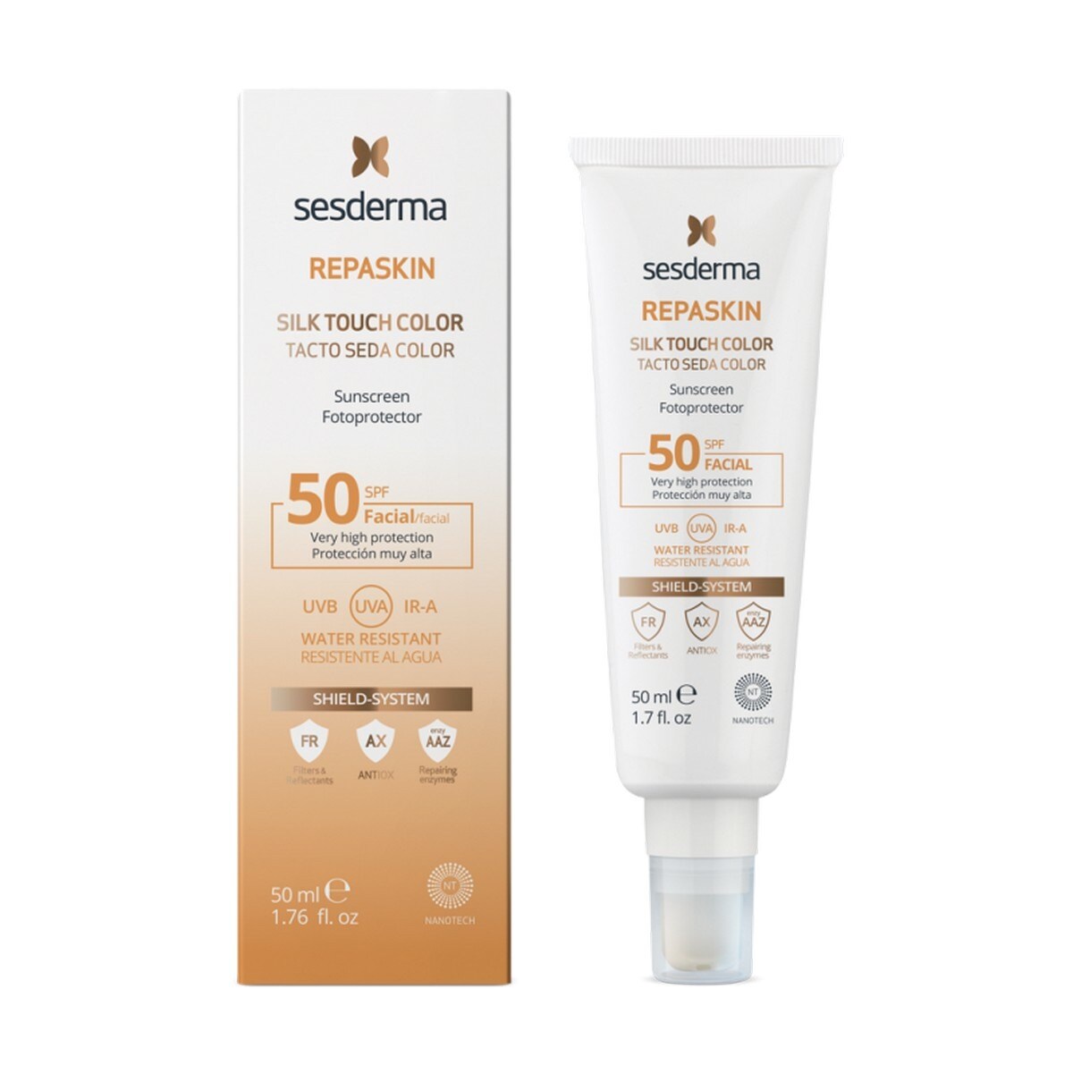 Protetor Solar Repaskin Silk Touch com Cor SPF 50 - 50 ml 2
