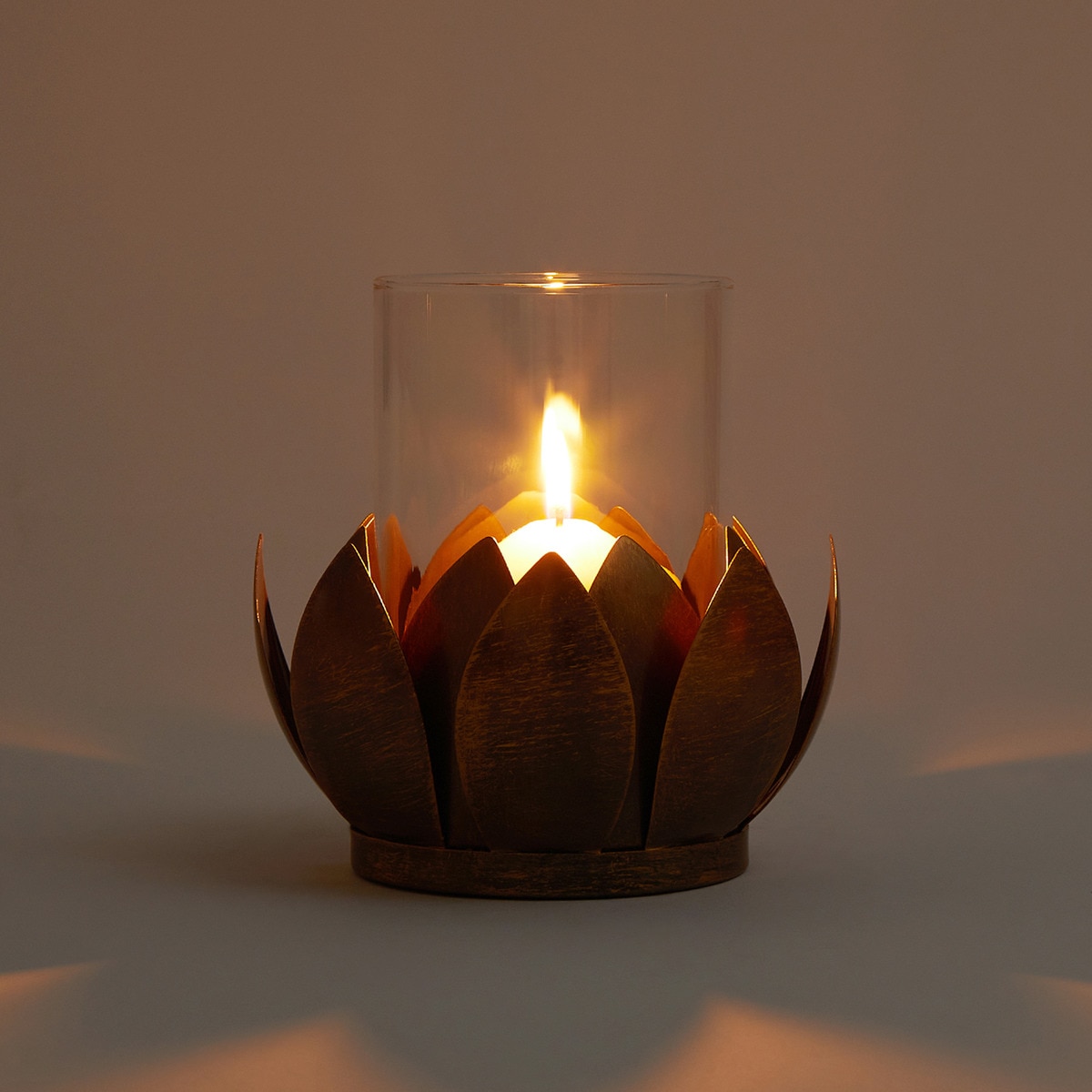Porta-velas Hurricane Lule Ouro-4