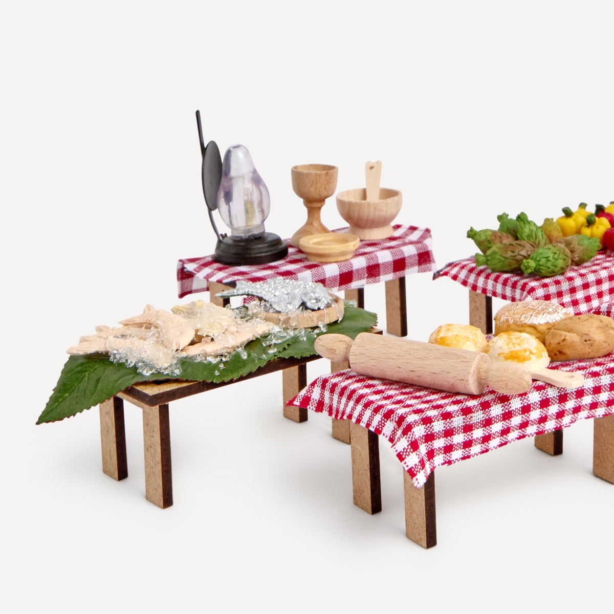 Mesas com Alimentos - Modelos Sortidos Multicolor-3