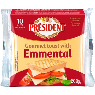Queijo Emmental 12 Fatias unidade 200 g - Président Croque'