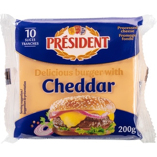 Queijo Cheddar & Emmental Fundido em Fatias embalagem 200 g - Président