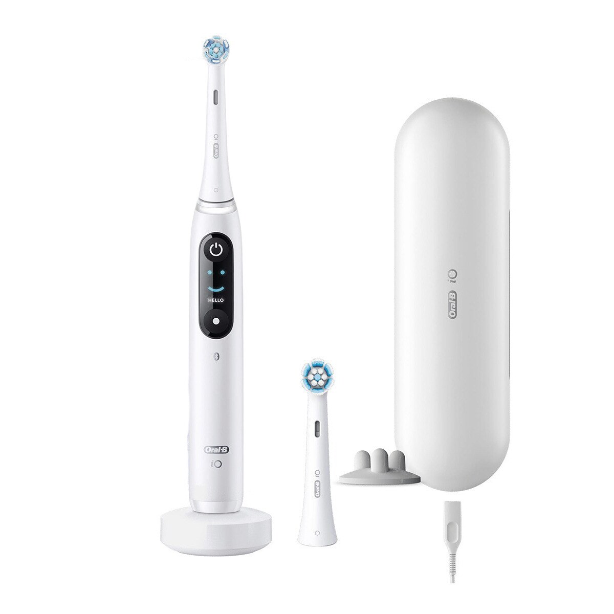 Escova de Dentes Elétrica Oral-B Braun iO 9S com 7 Modos de Limpeza - Branco Branco-1
