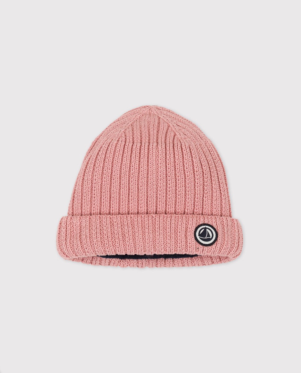 Bonnet en maille tricotée avec doublure polaire recyclée pour