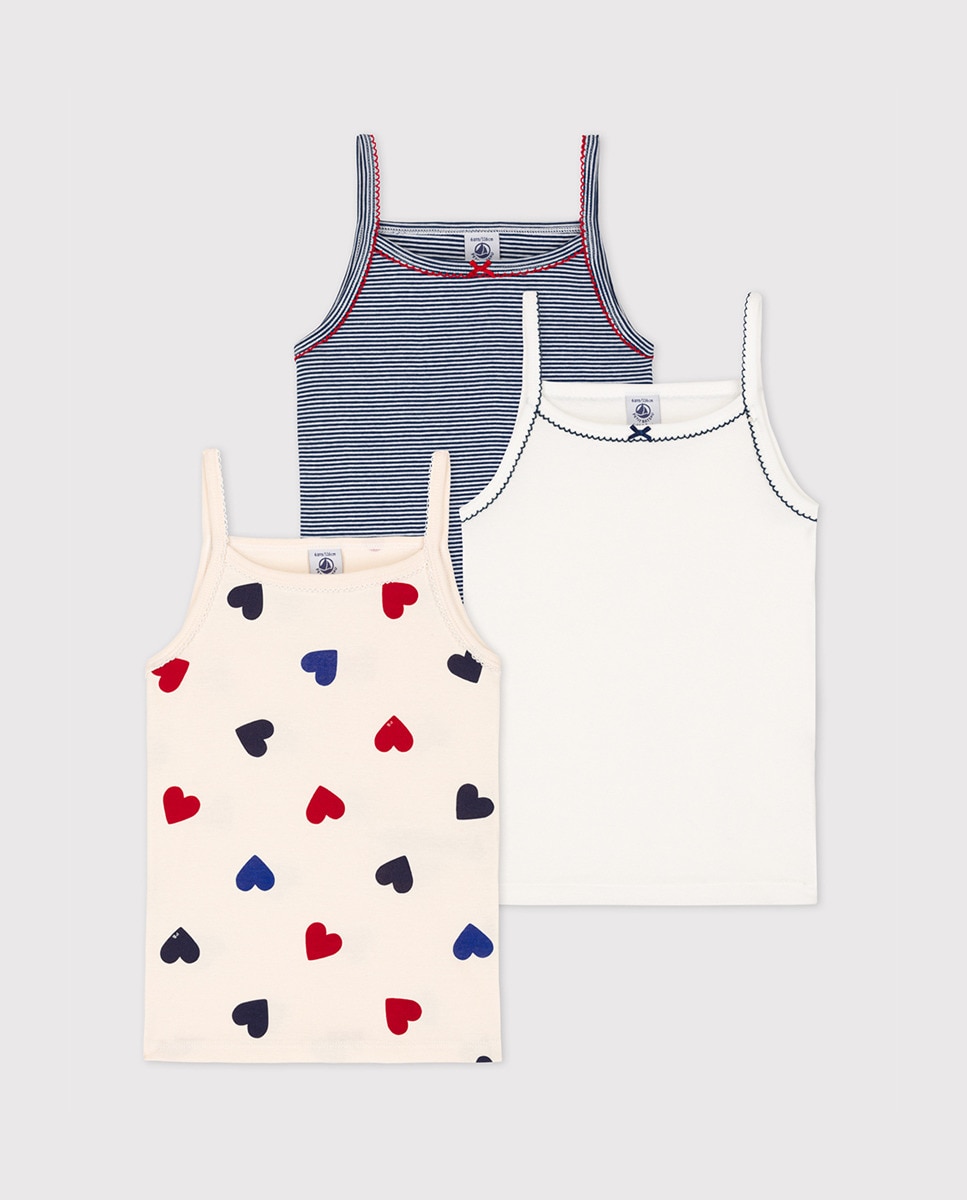 Lot de 3 débardeurs à motif petits c?urs