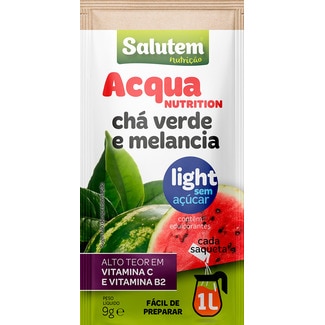 Acqua Nutrition Chá Verde e Melancia em saquetas embalagem 9 g - Salutem