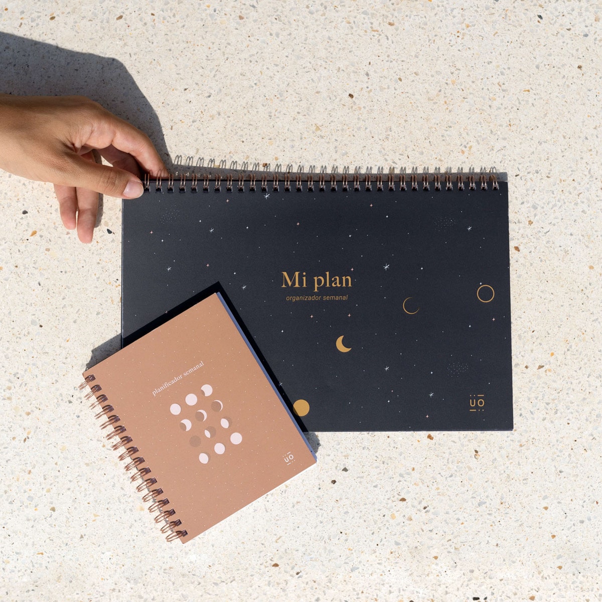 Organizador semanal Lua. Preto Preto-6