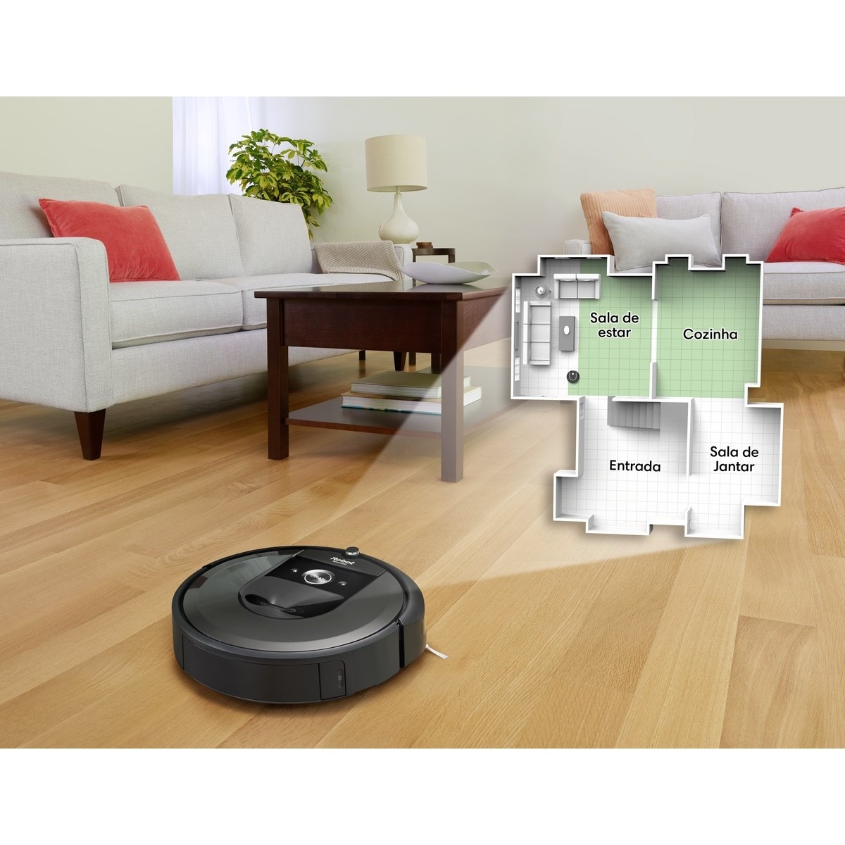 Robot Aspirador iRobot® Roomba® i7 Mapa Inteligente - Limpeza por Divisão - Limpeza Direcionada a Objeto - Sugestões Personalizadas Cinzento-5
