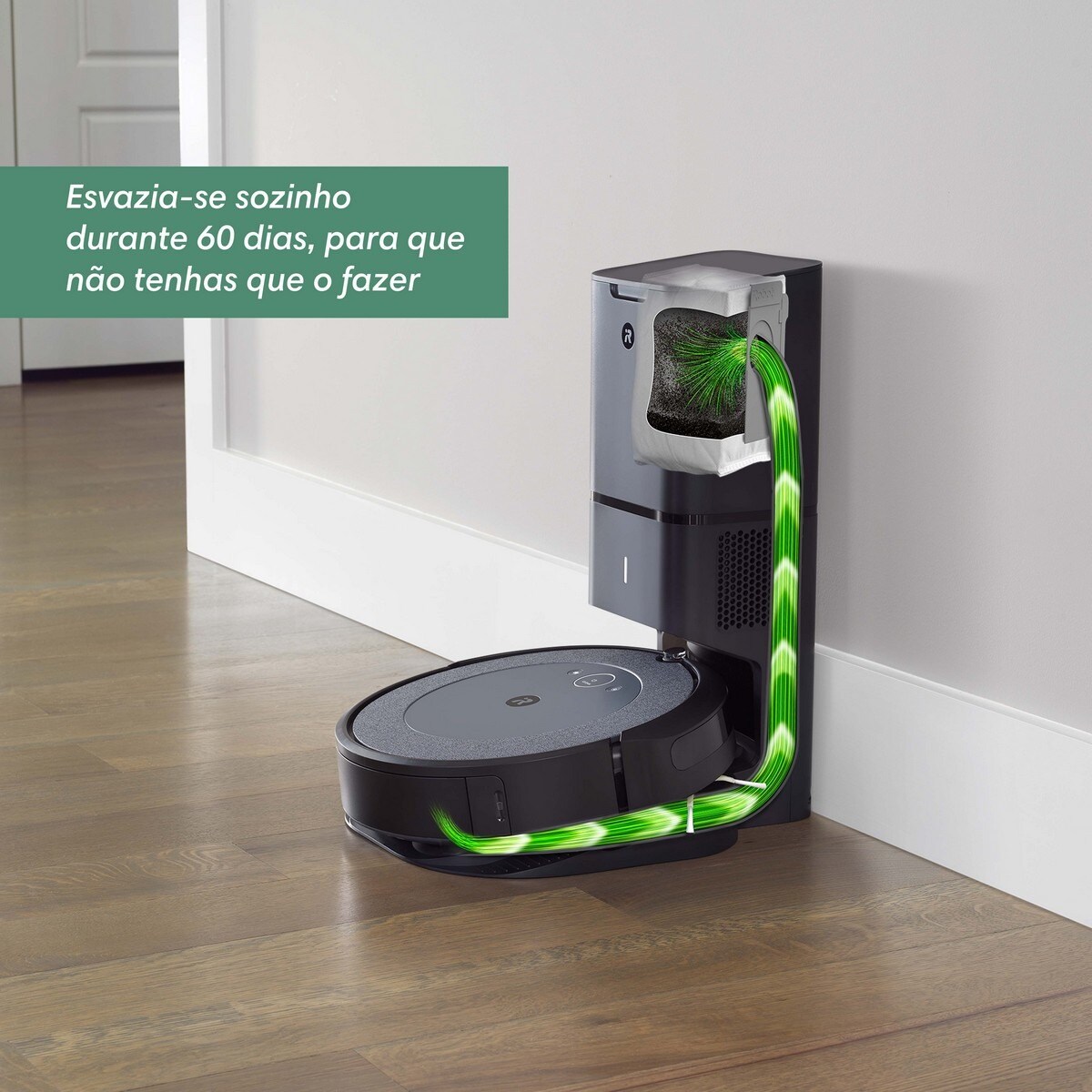 Robot Aspirador Roomba® i5+ Descarga Automática de Sujidade - com Mapa Inteligente - Limpeza por divisão - 2 Escovas de Borracha Multissuperfícies Cinzento-6
