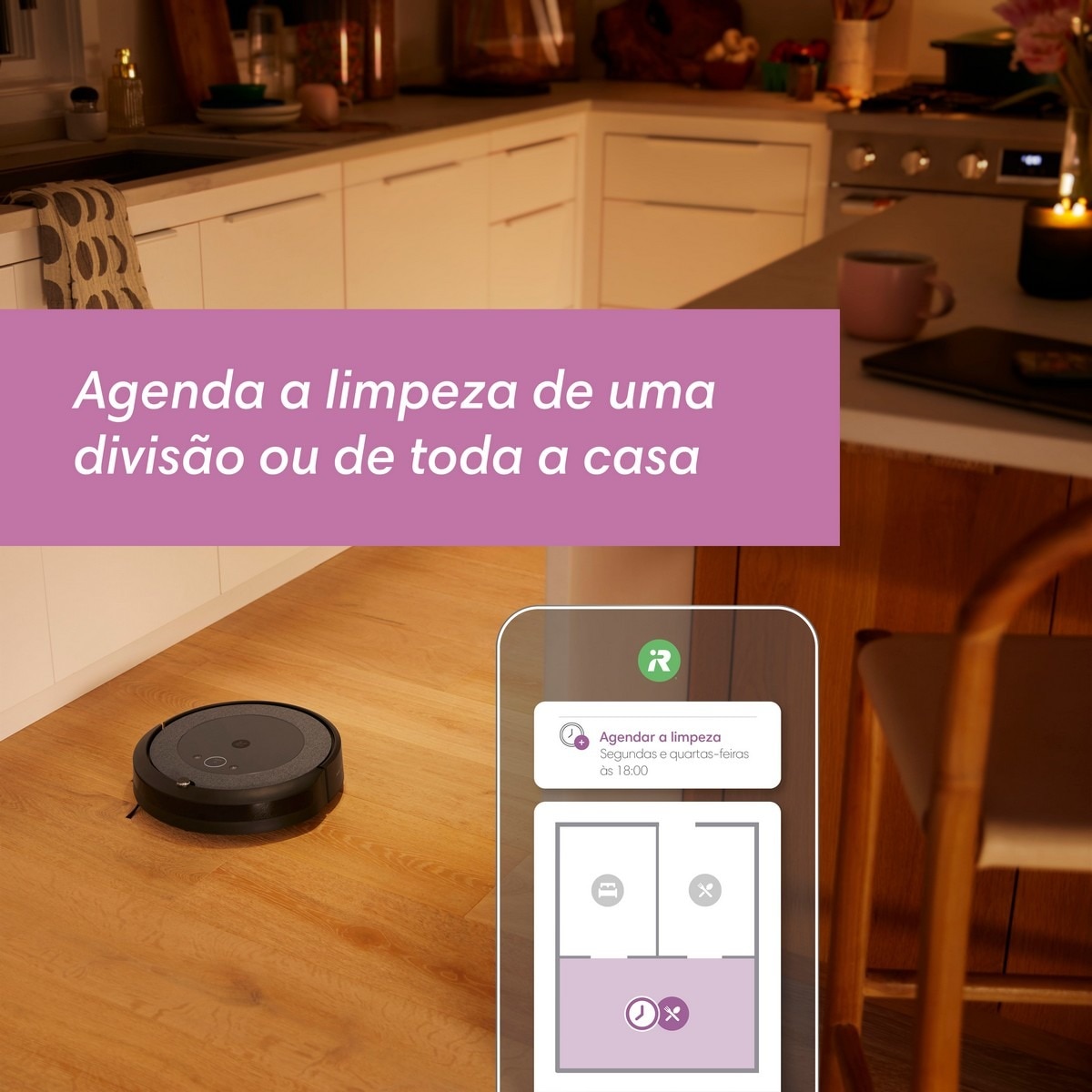 Robot Aspirador Roomba® i5+ Descarga Automática de Sujidade - com Mapa Inteligente - Limpeza por divisão - 2 Escovas de Borracha Multissuperfícies Cinzento-5
