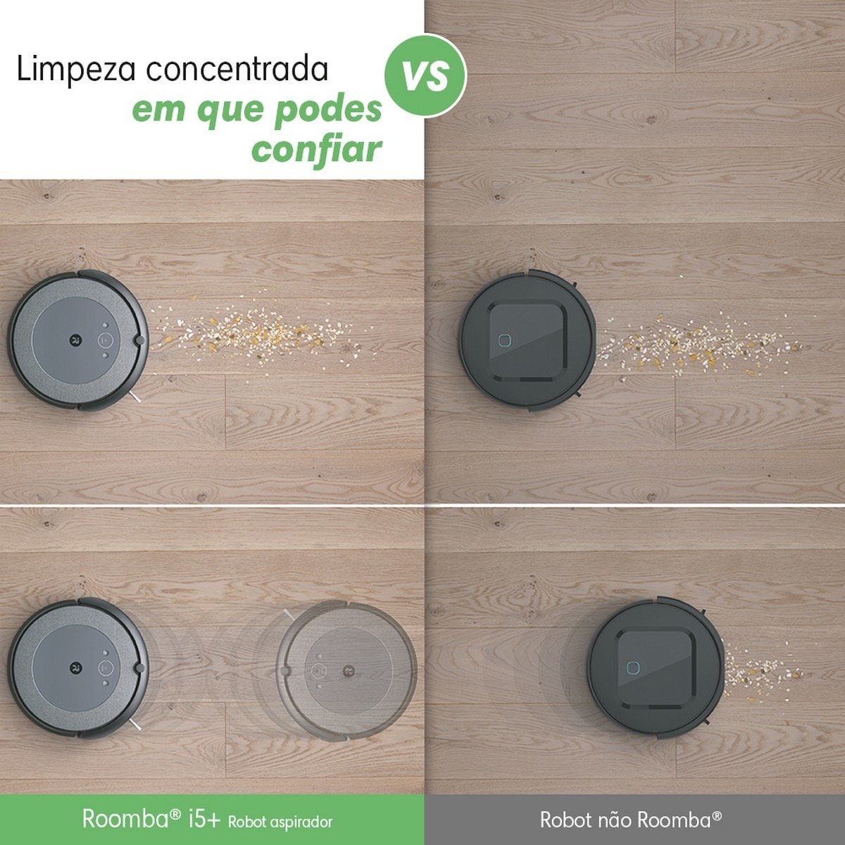 Robot Aspirador Roomba® i5+ Descarga Automática de Sujidade - com Mapa Inteligente - Limpeza por divisão - 2 Escovas de Borracha Multissuperfícies Cinzento-10