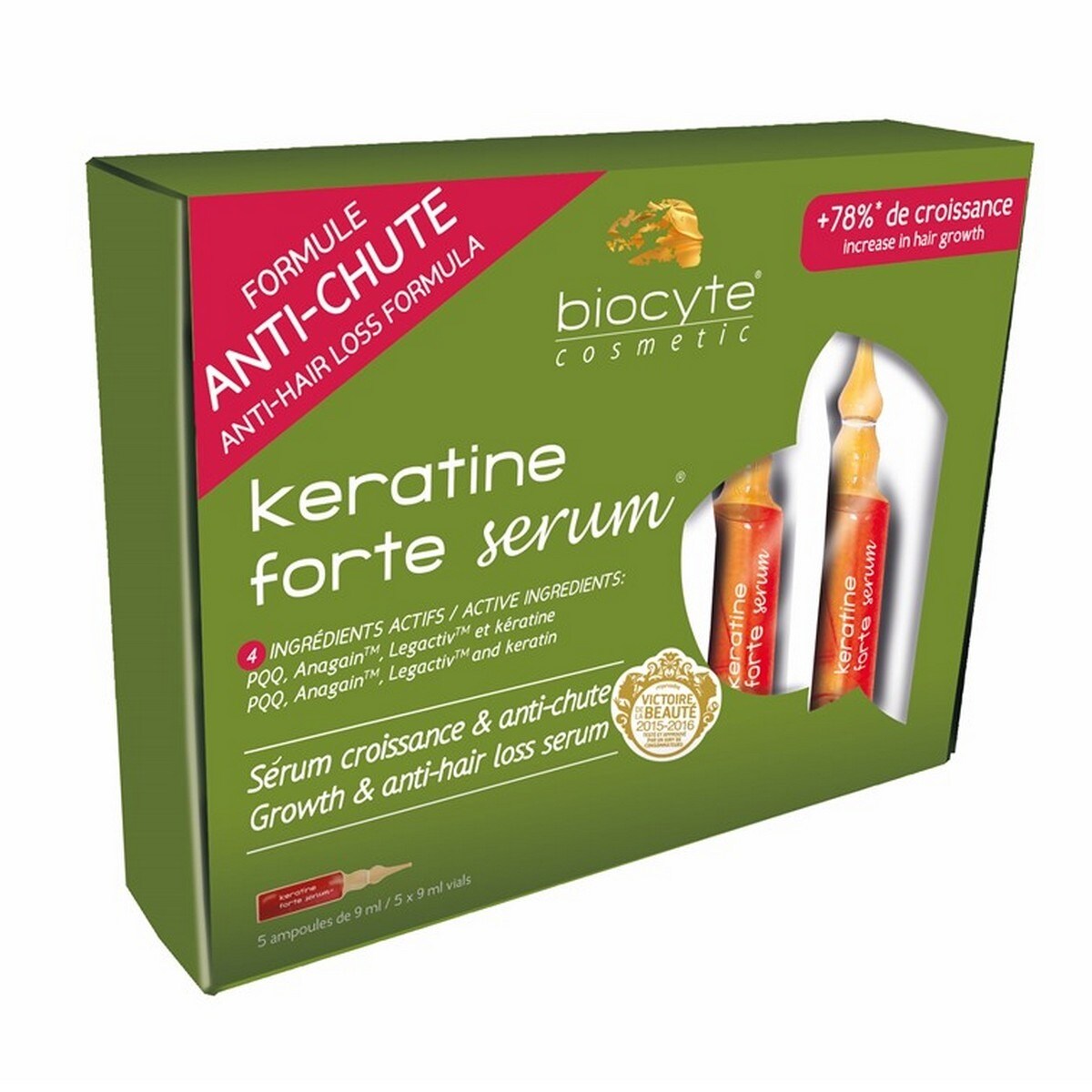 Biocyte Keratine Forte Sérum - 5x9 ml Ampolas 1