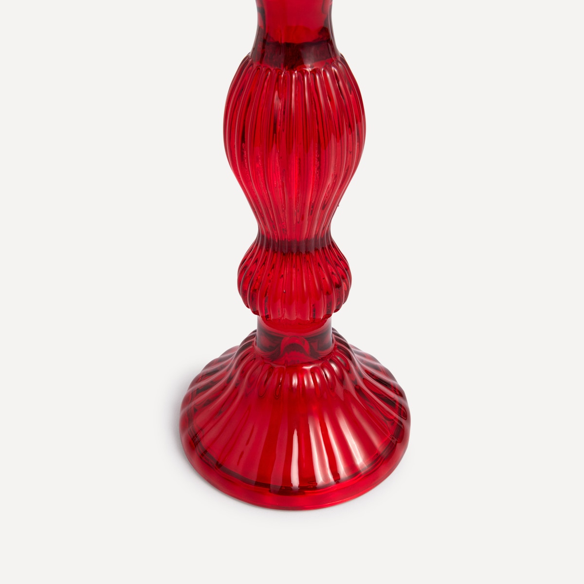 Candelabro de cristal con relieve Navidad El Corte Inglés Rojo-4