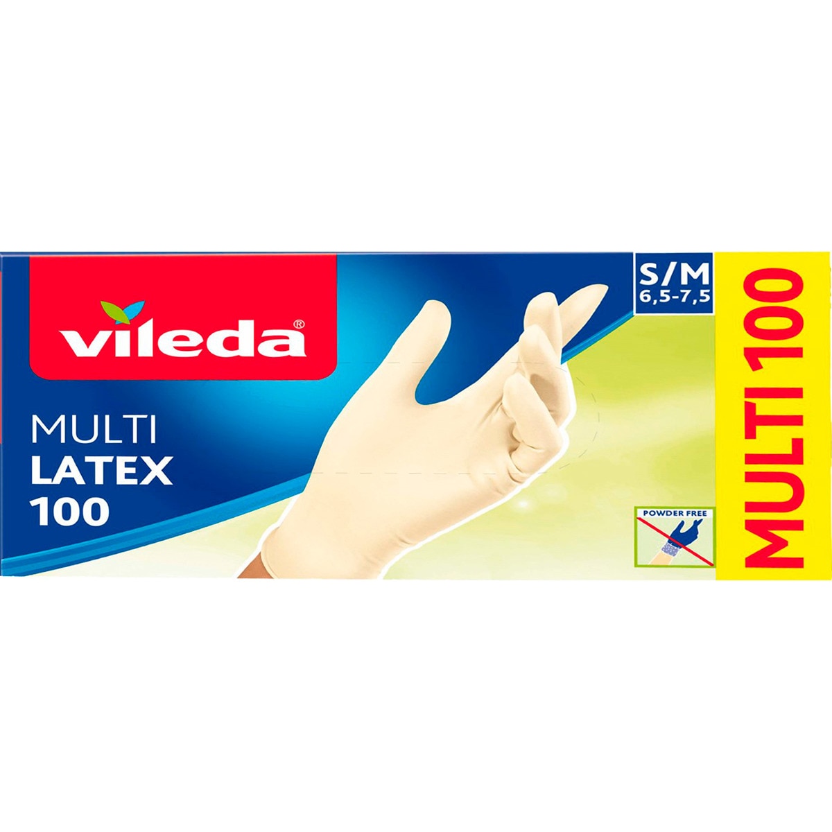 Luvas Descartáveis Latex Natural  M/G embalagem 100 unidades